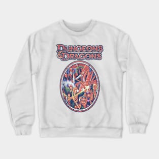 Retro dungeons and dragons art Crewneck Sweatshirt
